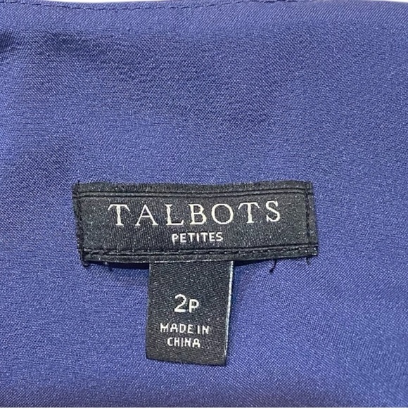 Talbots Blue and Pink Sleeveless A-Line Midi Dress Size 2 Petite - Picture 9 of 9